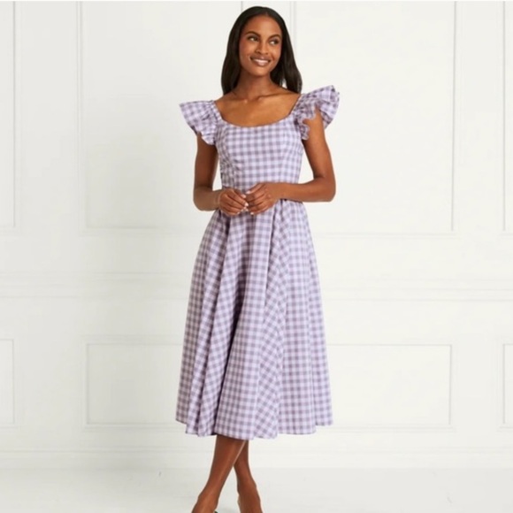ISO: Hill House Daphne Dress in Lilac Jacquard Check Size XS or XXS - Picture 2 of 3
